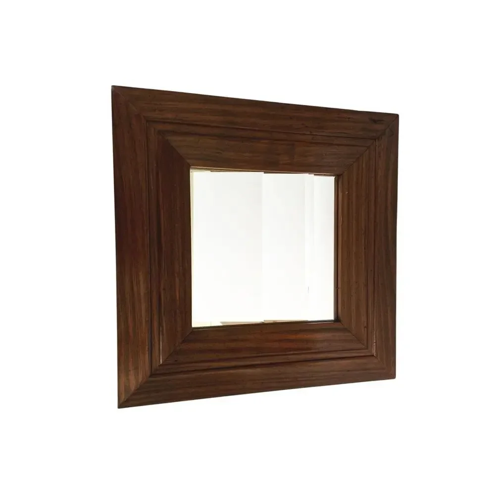Vintage Wood Framed Wall Mirror 11